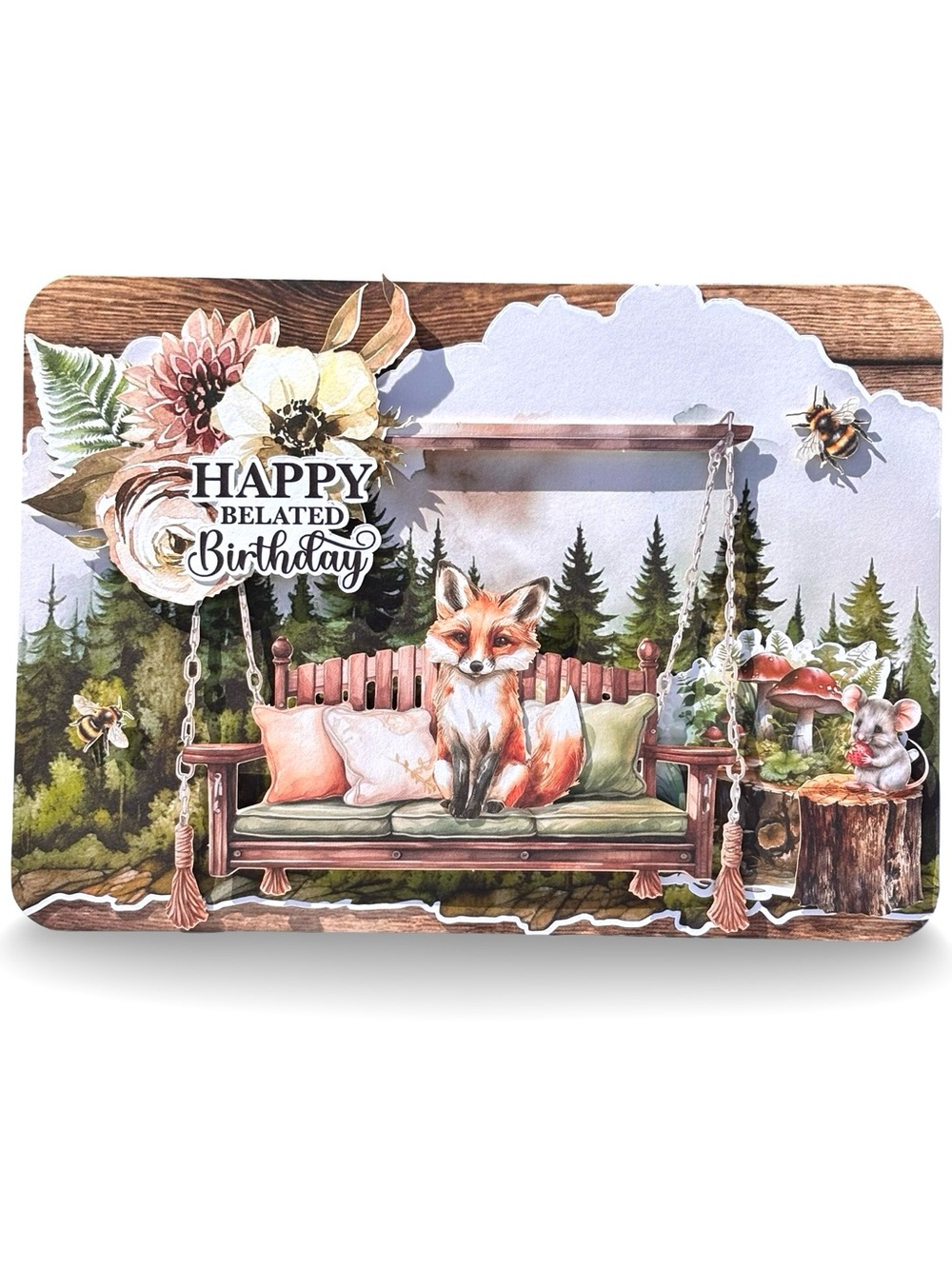 Handmade Belated Birthday Greeting Card
